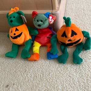 Bundle of 3 Halloween Ty Beanie Babies